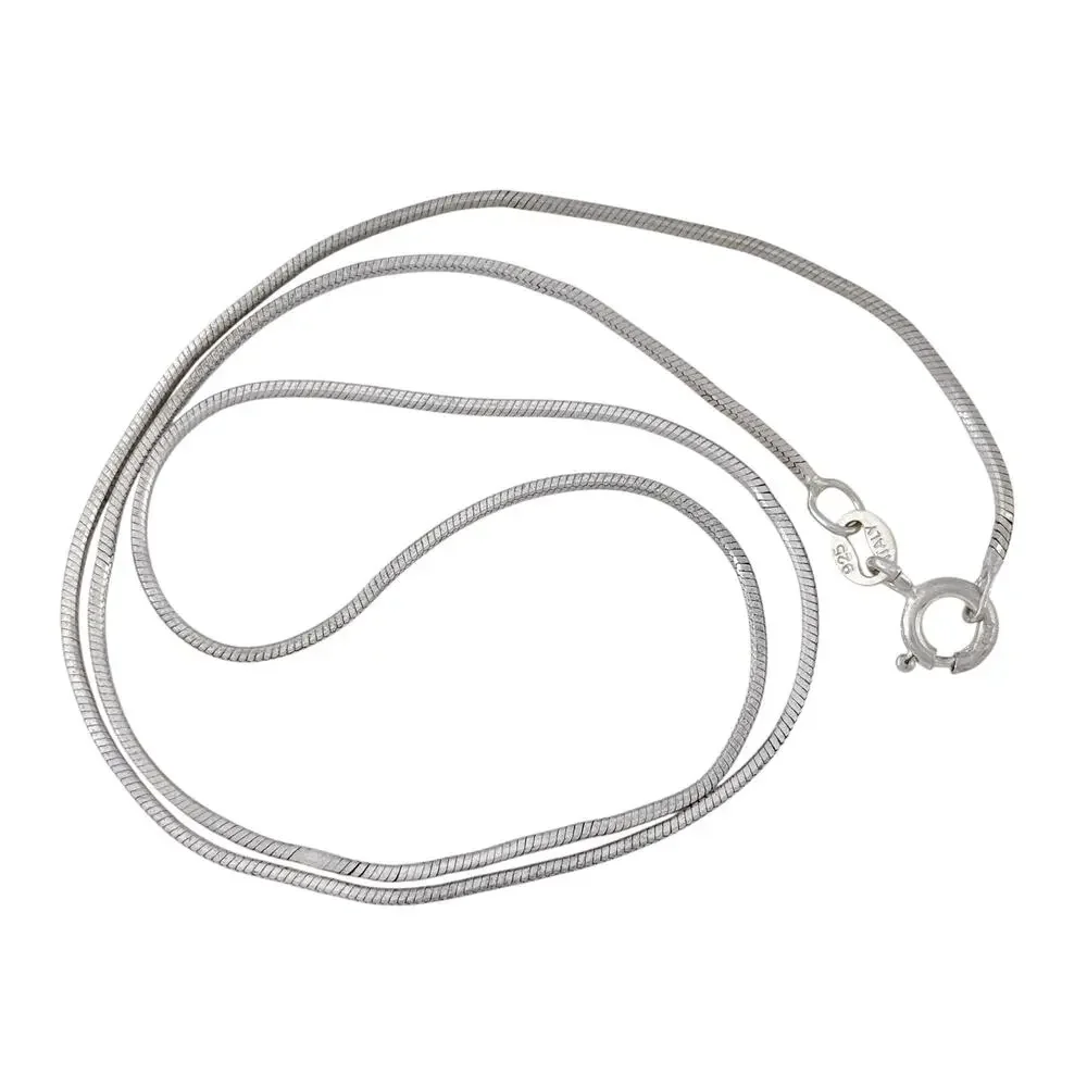 Vintage Italy Sterling Silver 925 Snake Chain Necklace 16